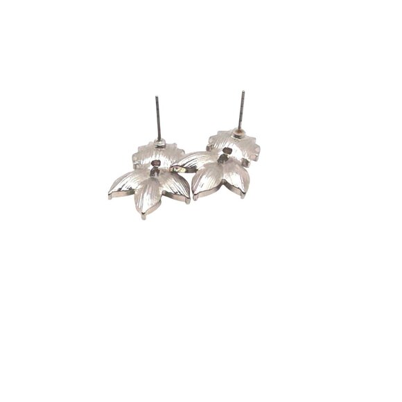 Crystal & White Floral Stud Earrings Set - Picture 5 of 6